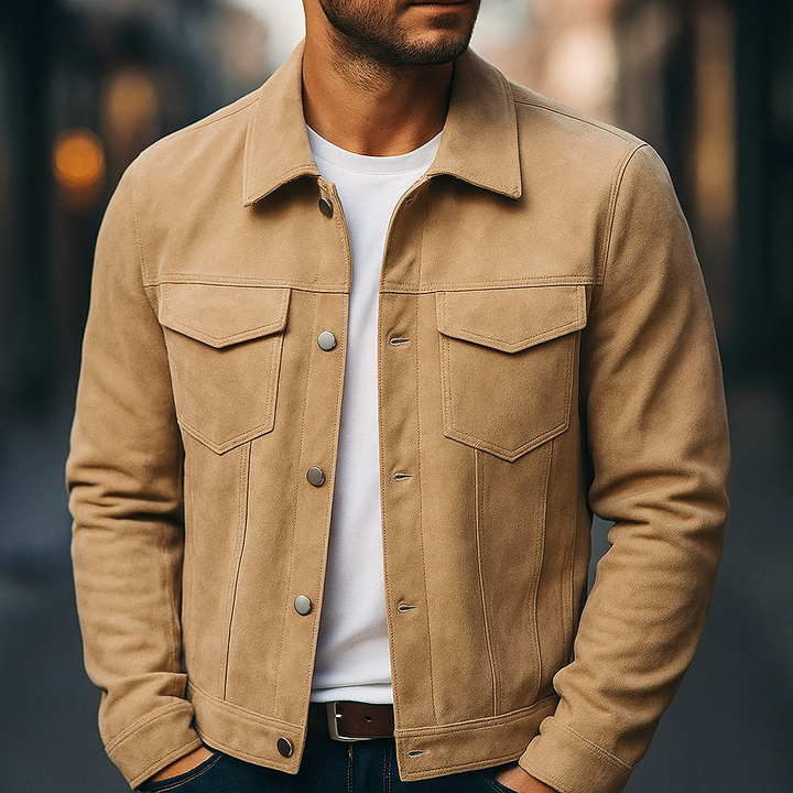 Modern Men's Soren casual jacket, high-quality fabric, versatile for fall & spring fashion.