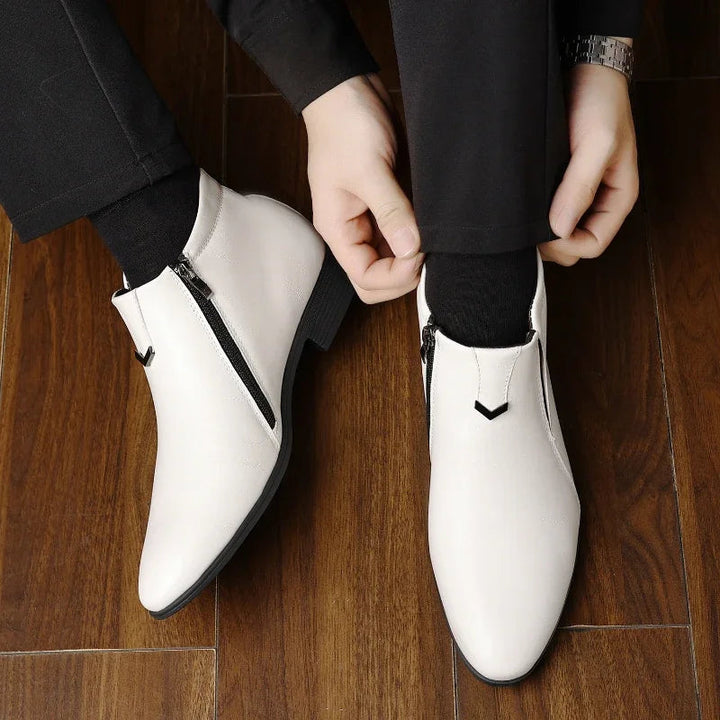 High-quality men's Sorrento zipper ankle boots, delivering style, comfort, and versatility for all occasions.