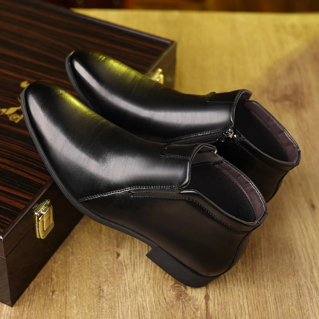 Sorrento men's ankle boots: Stylish, comfortable, and versatile zipper design for modern men.