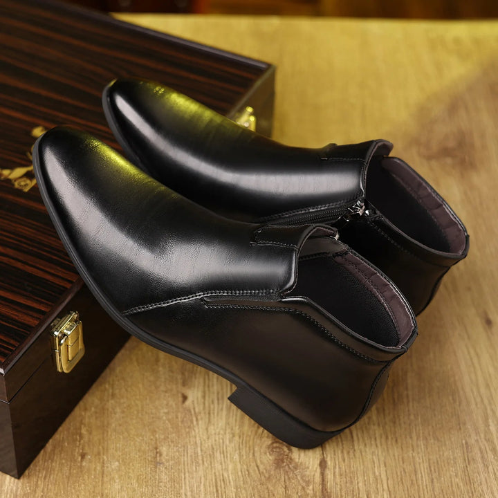 Sorrento men's ankle boots: Stylish, comfortable, and versatile zipper design for modern men.