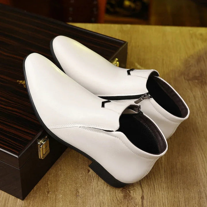 Elevate your look with men's Sorrento fashion ankle boots. Stylish, comfortable, and easy-to-wear zipper design.