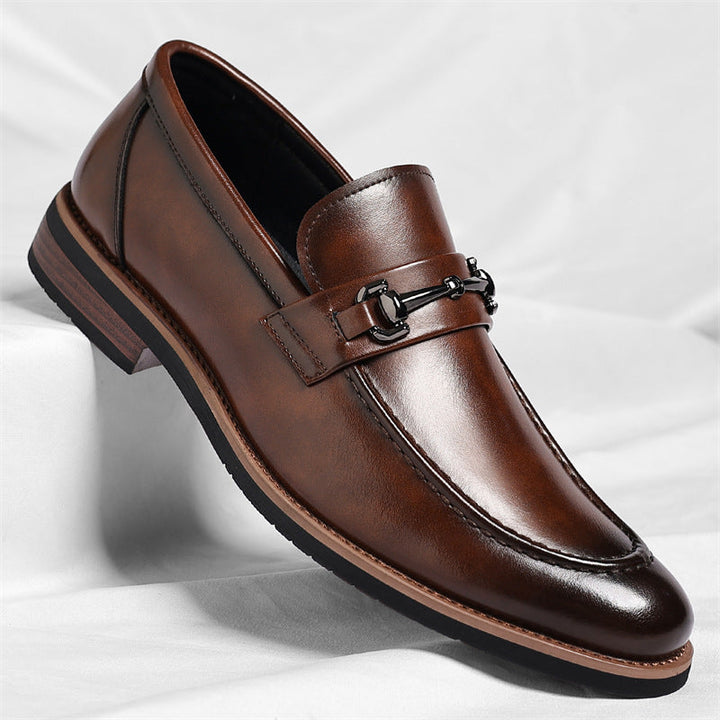 Men's Sorrento slip-on loafers with elegant pointed toe. Perfect for a polished smart casual or formal dress shoe style.