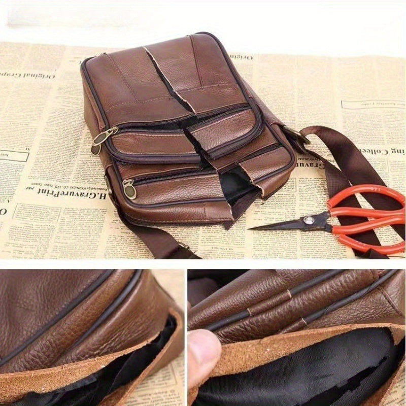 Adjustable strap men's shoulder bag, perfect for daily carry & travel essentials.