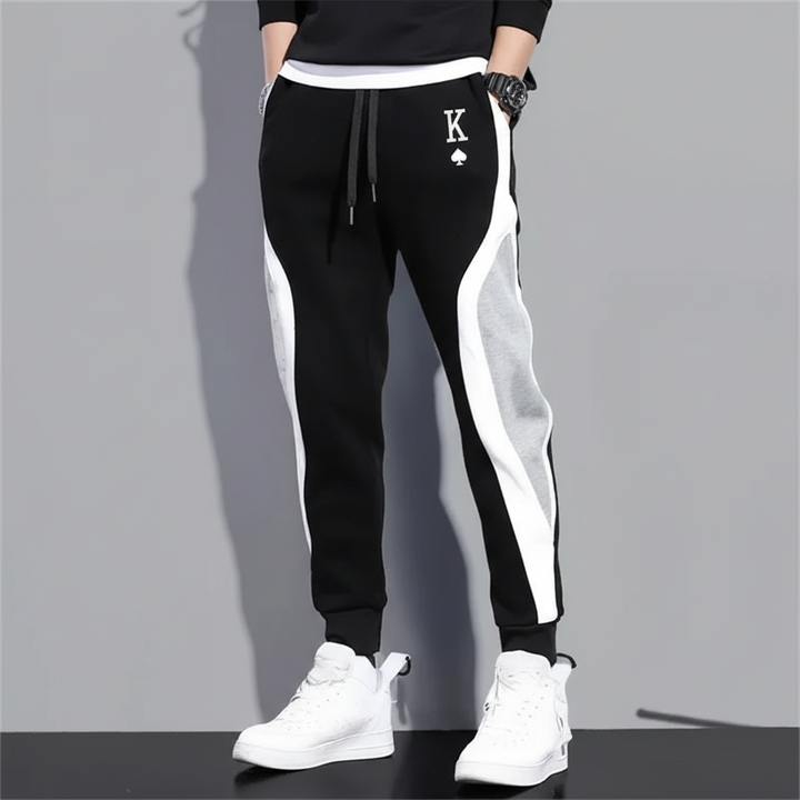 Comfortable men's Jonah joggers in a dark color, perfect for athletic and urban fashion.