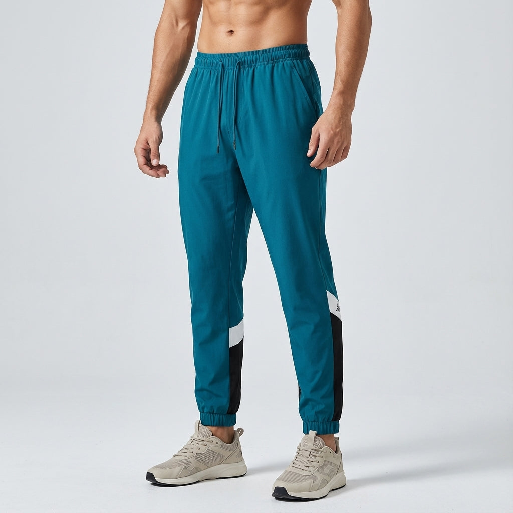 Allen men's athletic bottom joggers, a comfortable cotton blend loungewear in a neutral color.