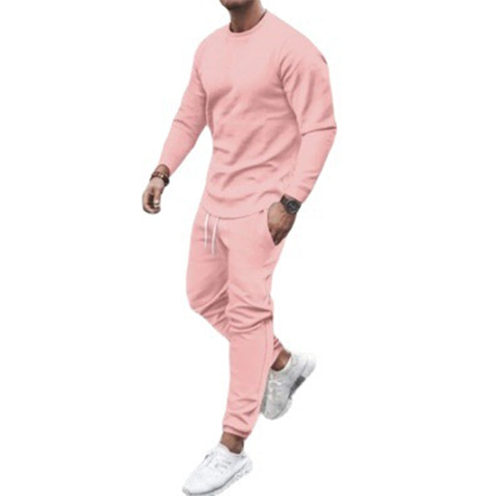 Men's performance tracksuit jacket and pants. This two-piece set is perfect activewear for gym or casual use.
