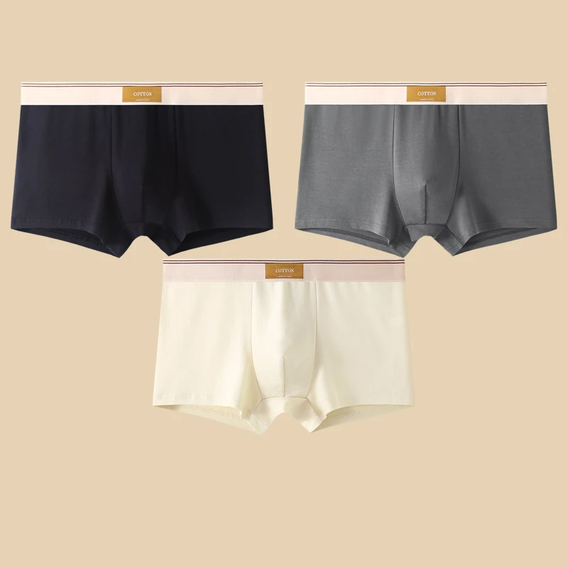 Men's athletic boxer briefs, pack of 3, featuring sweat-wicking fabric and a mid-rise cut.