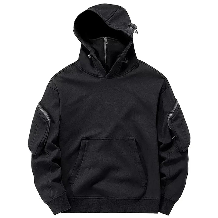 Versatile Men's Stealth Zip Hoodie, blending modern style with cozy comfort for casual and active wear.