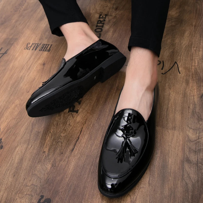 Comfortable and stylish men's blue loafers, Sterling Midnight design, perfect formal footwear.