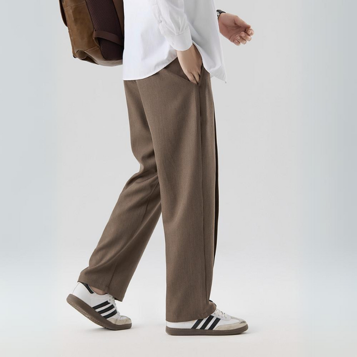 Versatile men's Sterling pleated pants, ideal for dress, business casual, or smart casual wear.