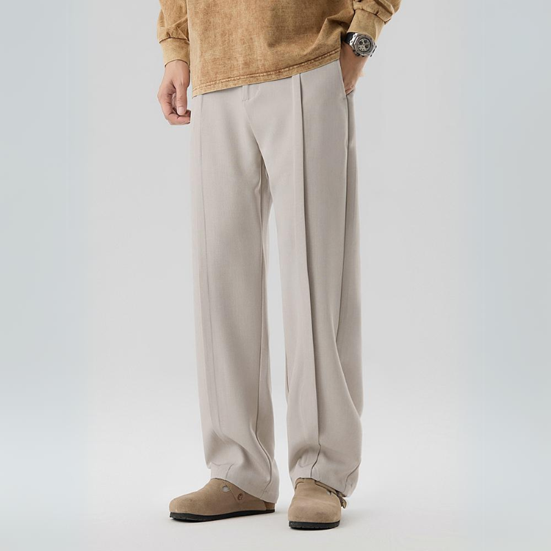 Lightweight Sterling pleated trousers for men, offering ultimate comfort and a relaxed, versatile fit.
