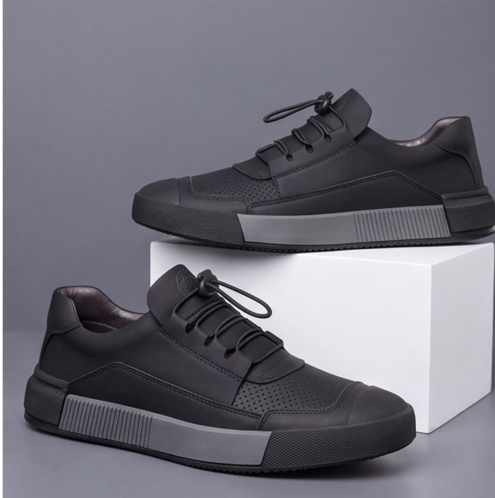 Top-down view of Sterling men's modern sneakers, showcasing design & functionality.