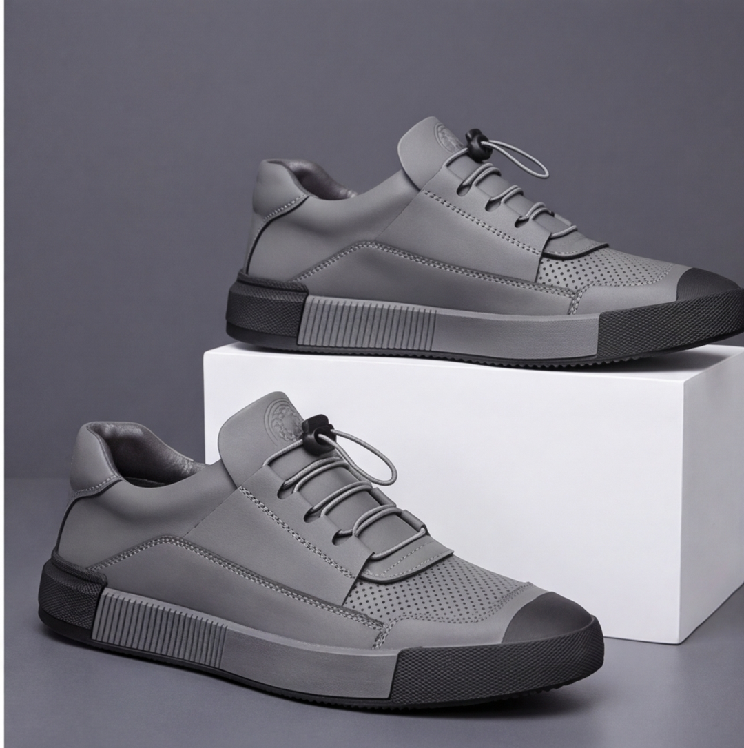 Close-up of Sterling men's sneakers, emphasizing quality materials & craftsmanship.