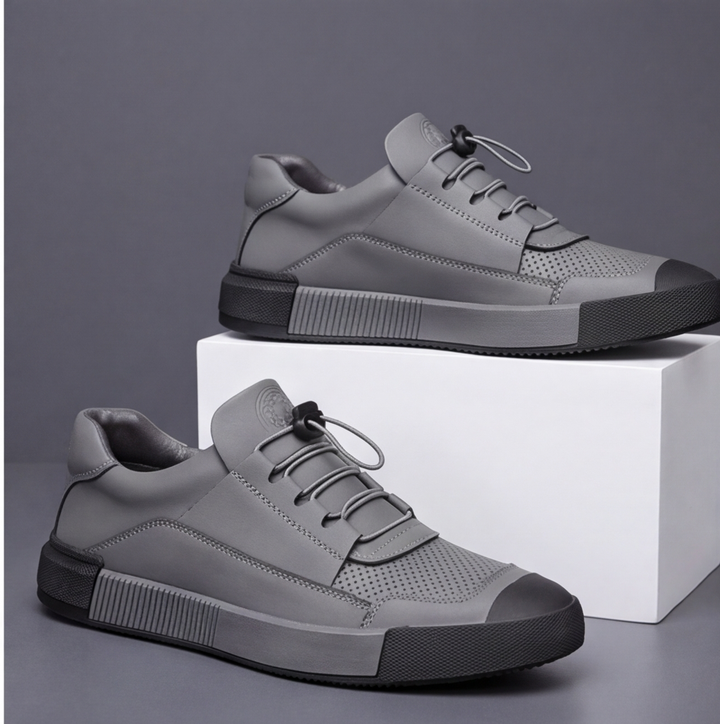 Close-up of Sterling men's sneakers, emphasizing quality materials & craftsmanship.