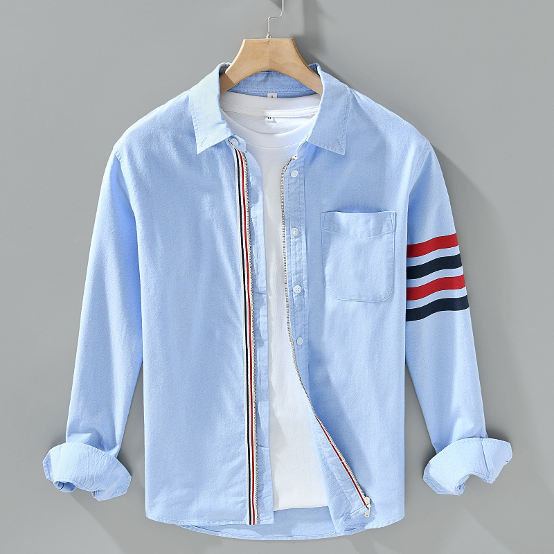 Strada men's striped long-sleeve button-up shirt for casual style. Comfortable men's fashion, perfect for daily wear.