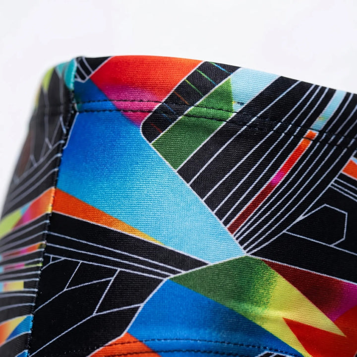 Comfortable men's square cut swim trunks. Essential beachwear for summer, active swimming & water activities.