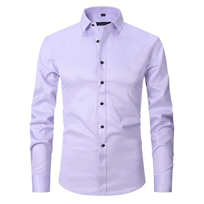 Comfortable men's stretch long sleeve dress shirt, a staple for modern mens fashion & business.