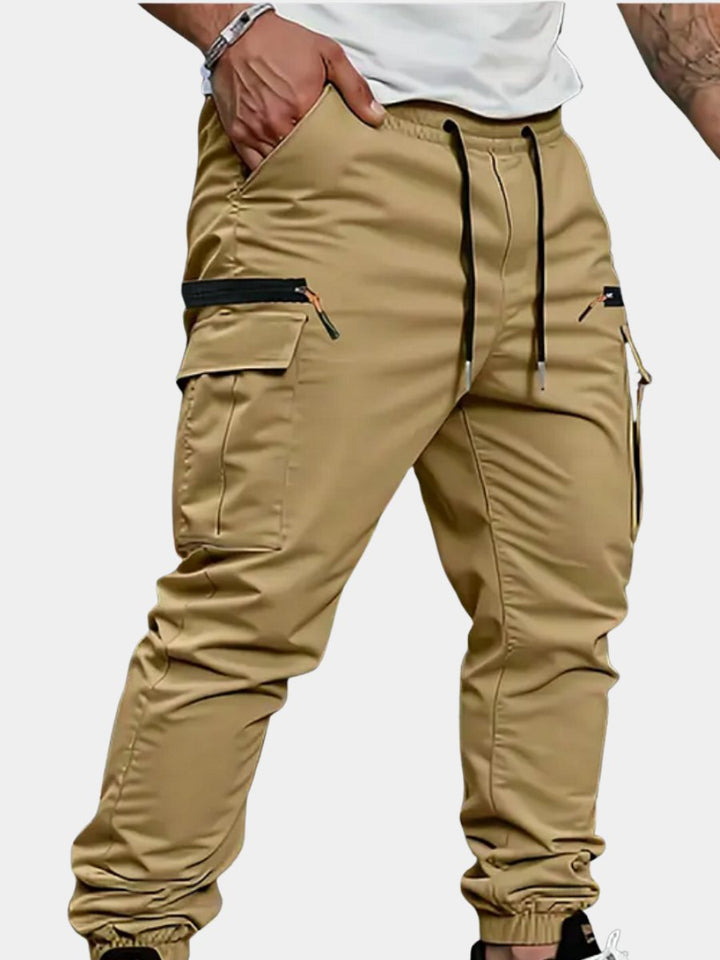 Men's stretch jogger cargo pants, tapered fit, perfect for dynamic comfort & style, everyday wear.