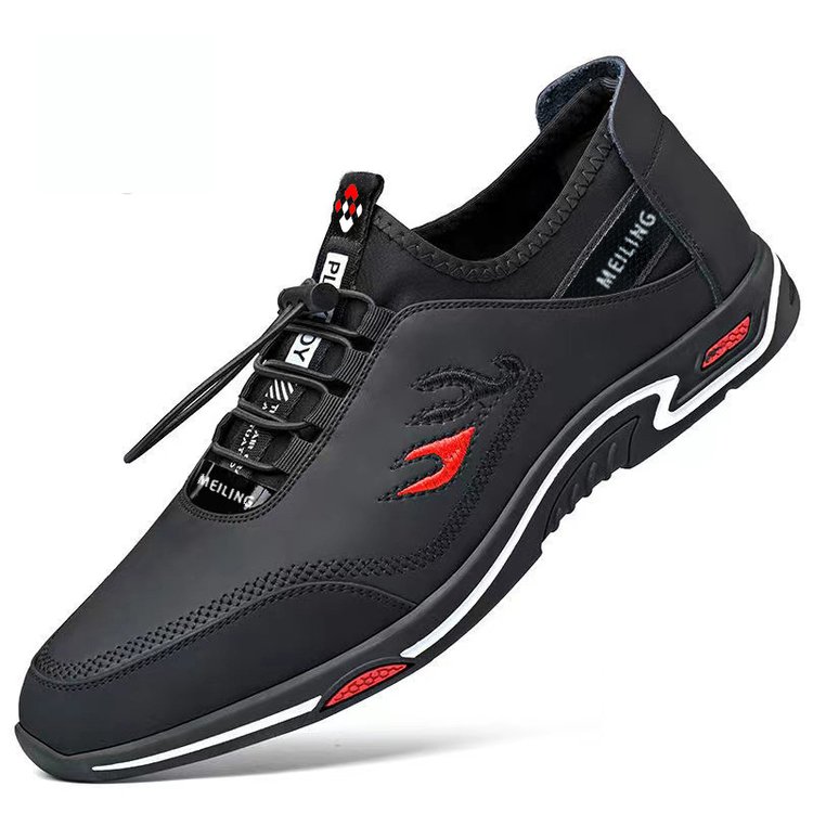 StrideLux men's everyday sneakers, comfortable for daily wear, available in blue & black, versatile style.