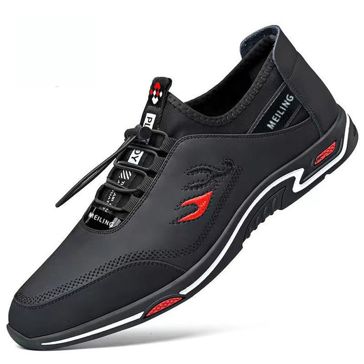 StrideLux men's everyday sneakers, comfortable for daily wear, available in blue & black, versatile style.