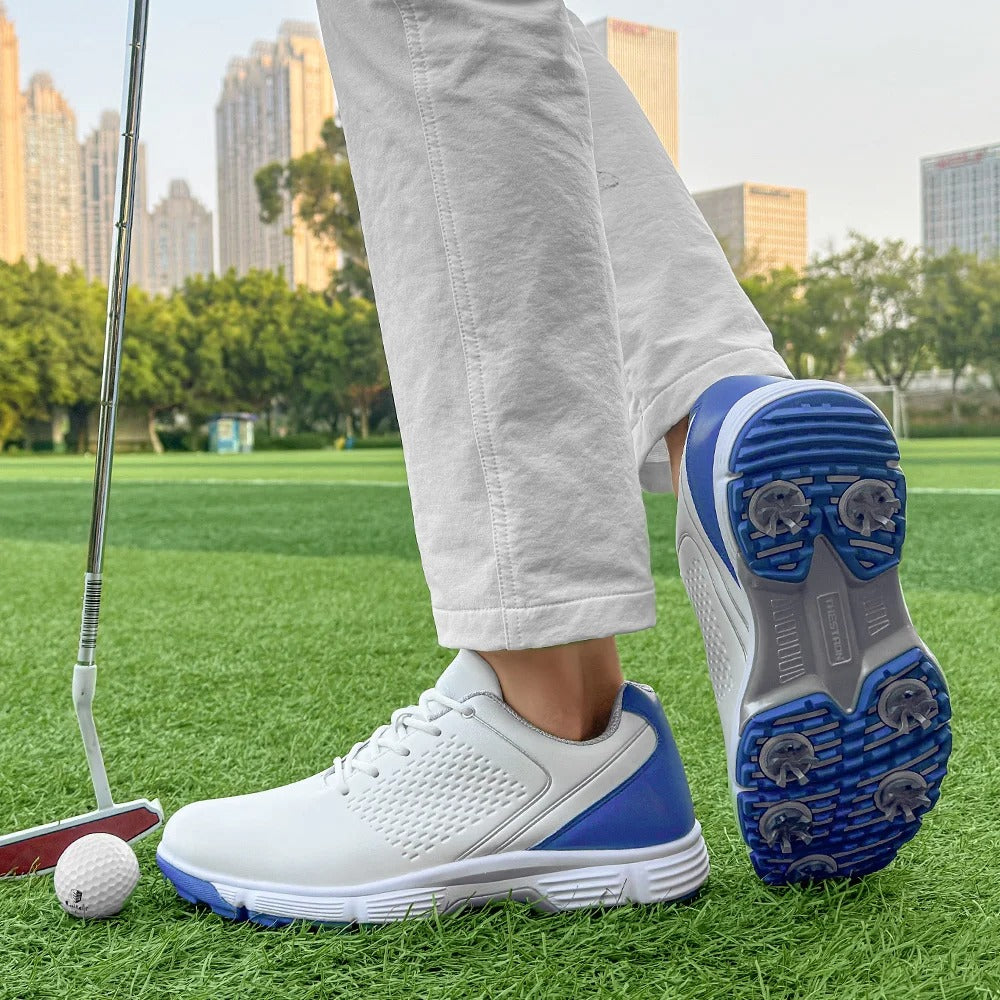 All-weather Men's Striker Pro golf shoes, built for comfort & lasting durability.