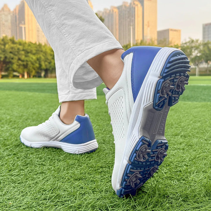 Men's Striker Pro athletic spiked golf shoes, ensuring top course performance & comfort.