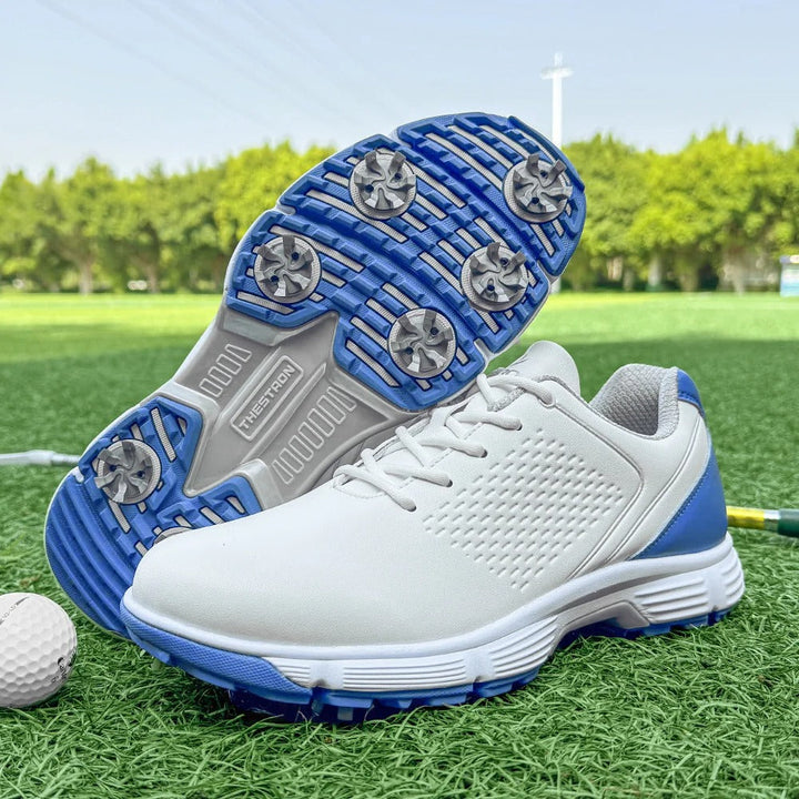 High-performance Men's Striker Pro golf shoes, ideal for traction & comfort on the course.