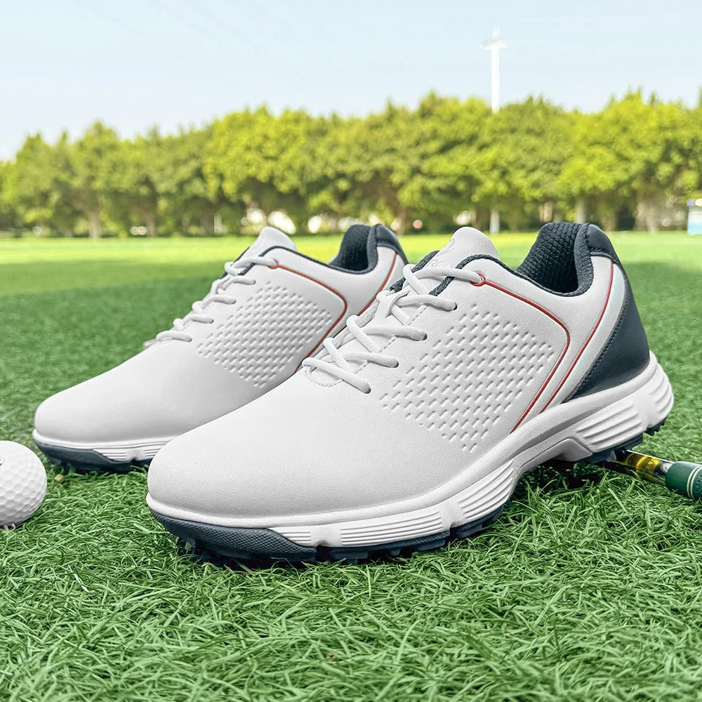 Striker Pro Men's golf shoes, durable construction, spiked for maximum traction.