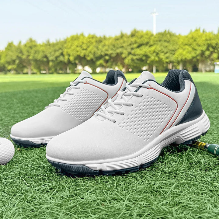 Striker Pro Men's golf shoes, durable construction, spiked for maximum traction.