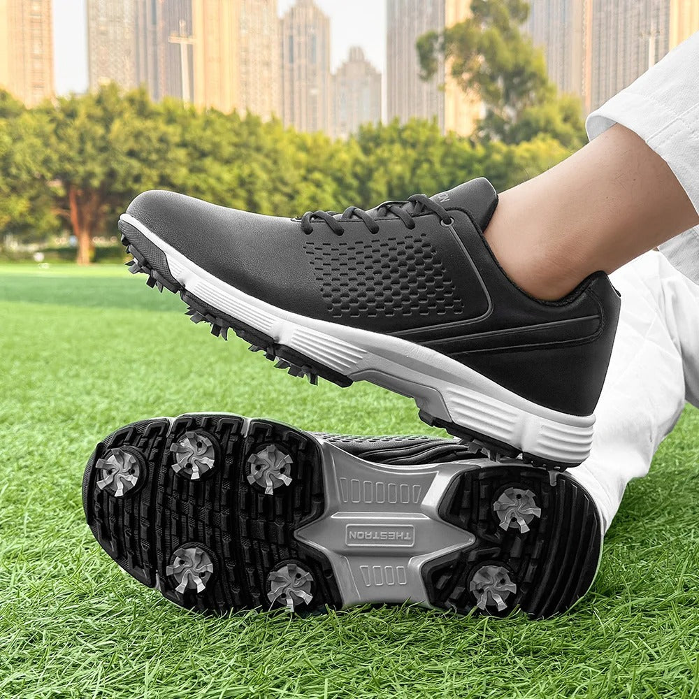 Spiked Men's Striker Pro golf footwear for superior comfort & grip on the course.