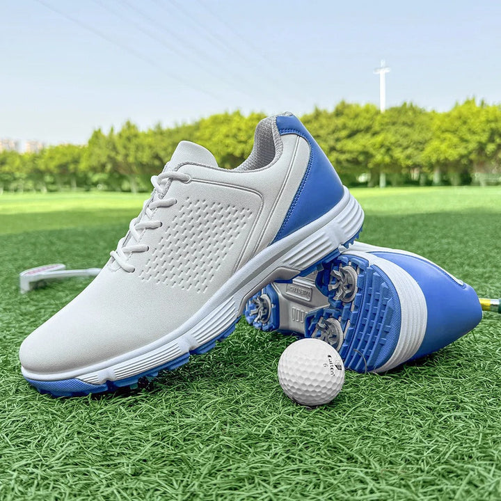 Spiked golf shoes for men, Striker Pro, designed for superior course traction & durability.