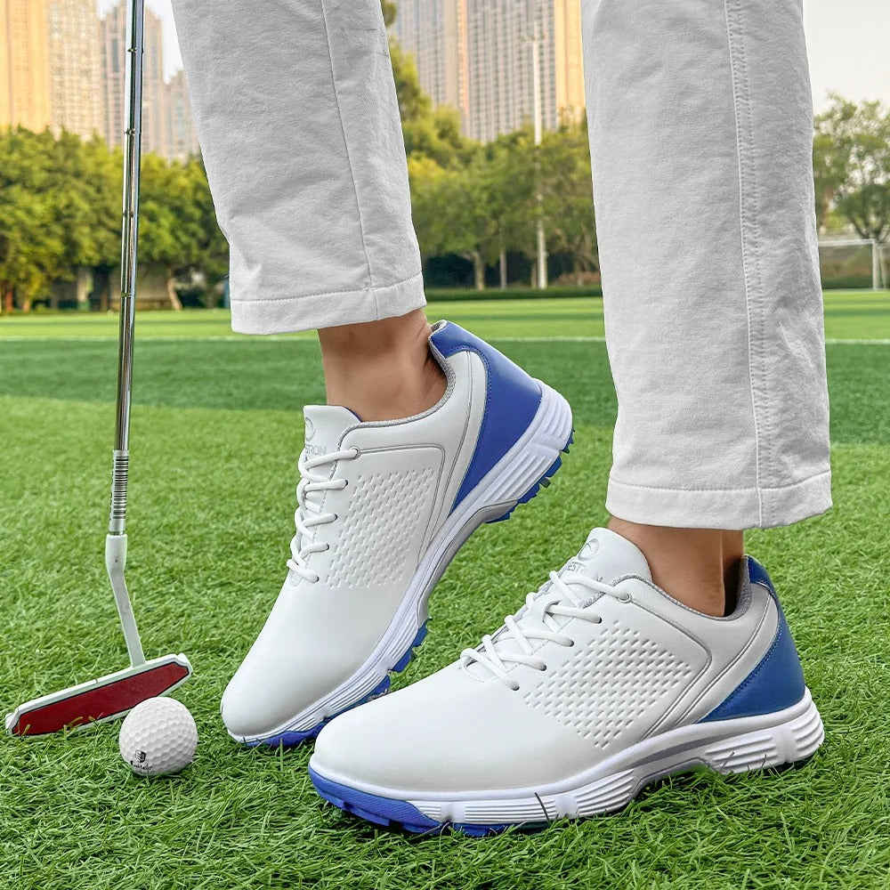 Men's Striker Pro golf shoes providing powerful traction & athletic performance.