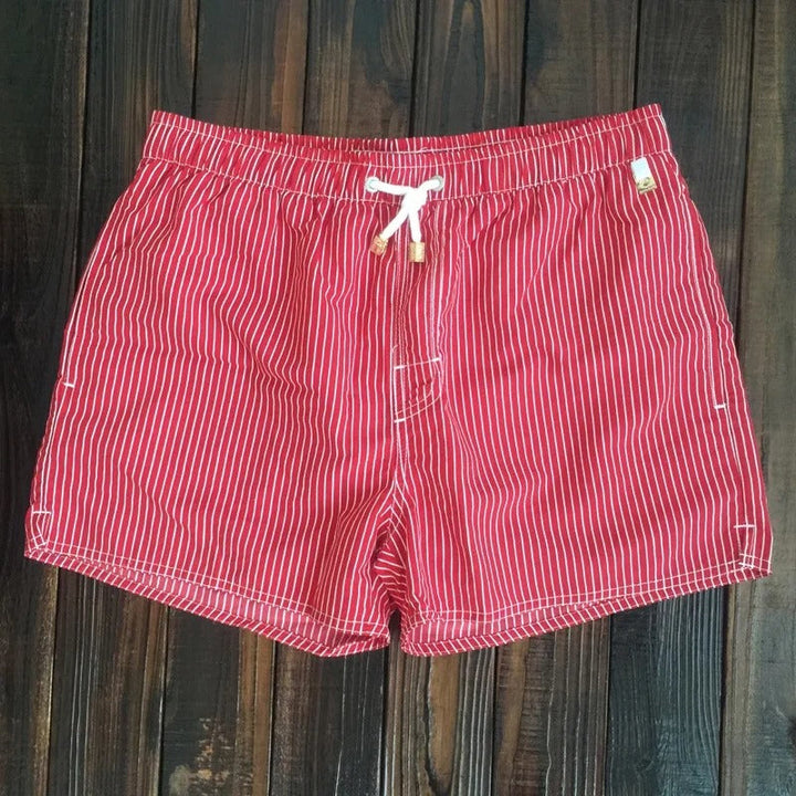 Summer men's striped casual shorts, elasticated waist for ultimate comfort and style.