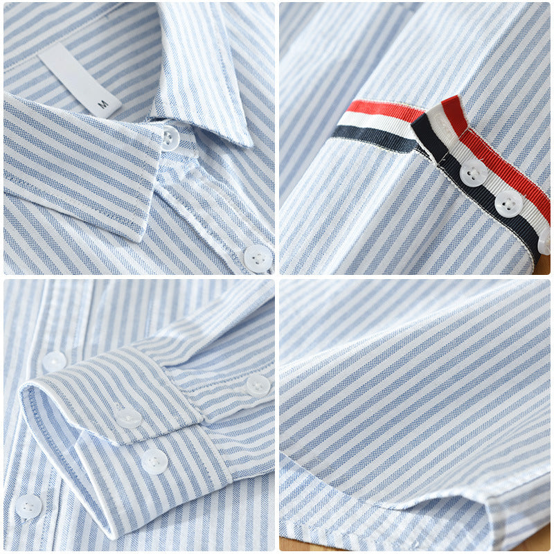 Men's comfortable striped shirt, ideal for versatile everyday fashion and smart casual looks.