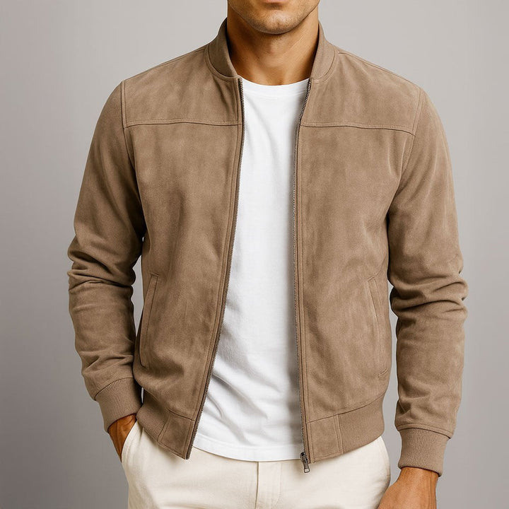 Versatile men's tailored bomber jacket, ideal for smart casual wear & any occasion.