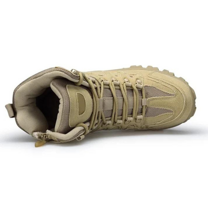 Men's all-weather outdoor boots, waterproof & durable trail shoes. Designed for rugged hiking and challenging terrain.