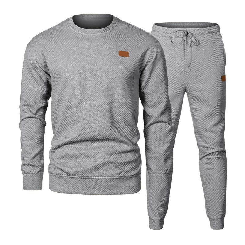 Men's athletic loungewear: a comfortable and stylish 2-piece sweatsuit set with matching joggers.
