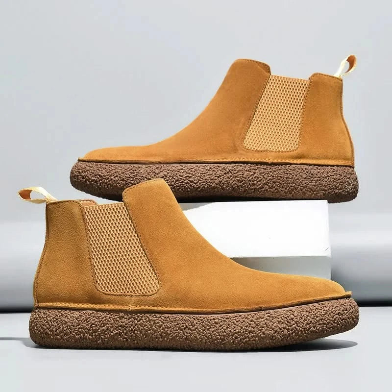 Elegant men's dress Chelsea boots, combining sophisticated style with orthopedic comfort.