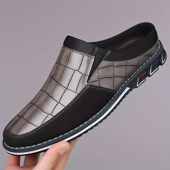 Versatile men's slip-on mules, suitable for both casual outings and dressier occasions.