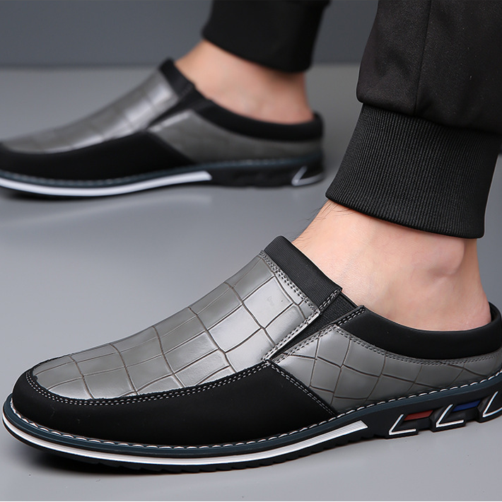 Elegant men's mules, slip-on design for effortless style and superior comfort footwear.