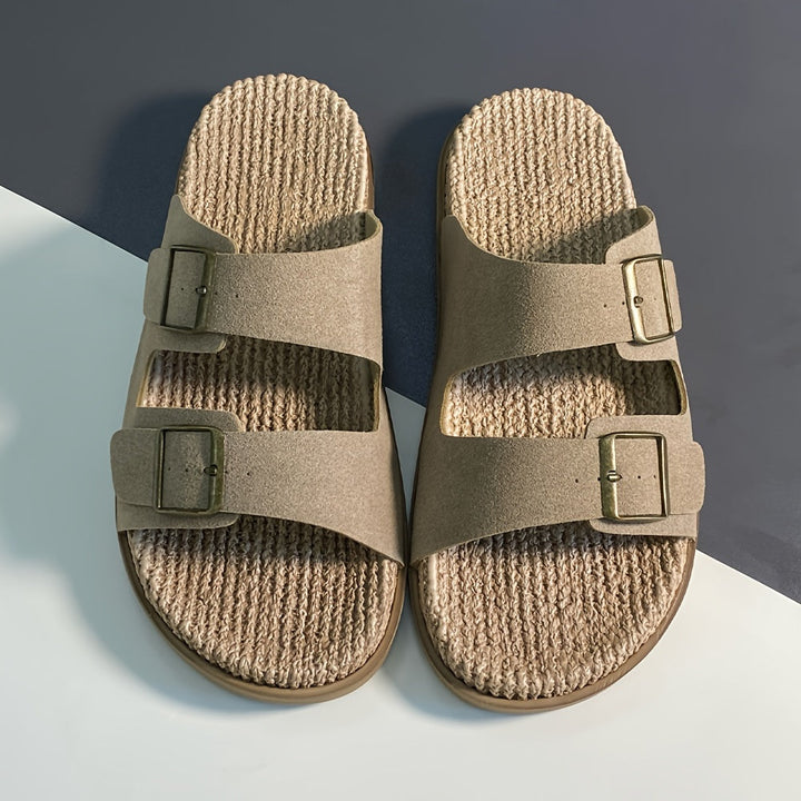 Lightweight men's adjustable slip-on sandals, GripStep technology for superior traction and comfort