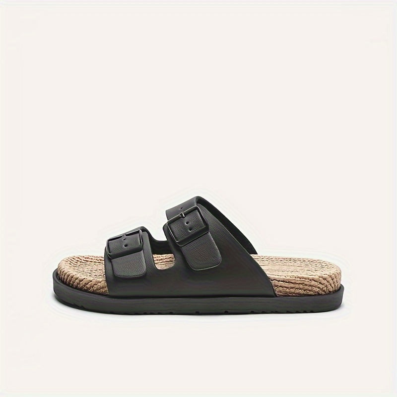 Comfortable men's summer slip-on sandals, adjustable for a perfect fit, great for beach & casual wear