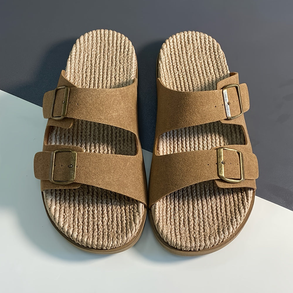 Stylish men's adjustable slip-on sandals, ideal for warm weather, offering great grip and comfort
