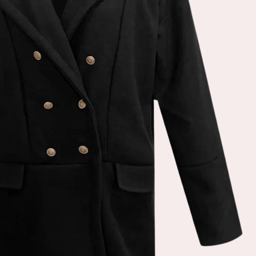 Warm black men's winter jacket, stylish and comfortable outerwear for cold weather fashion.
