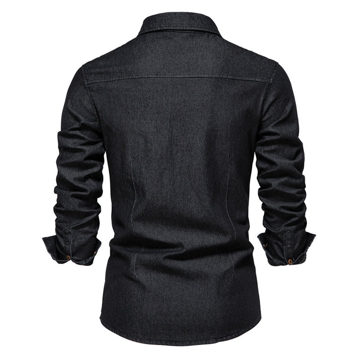 Stylish Hugo men's long-sleeve denim shirt. Ideal summer style, casual button-up for mens fashion & comfort.