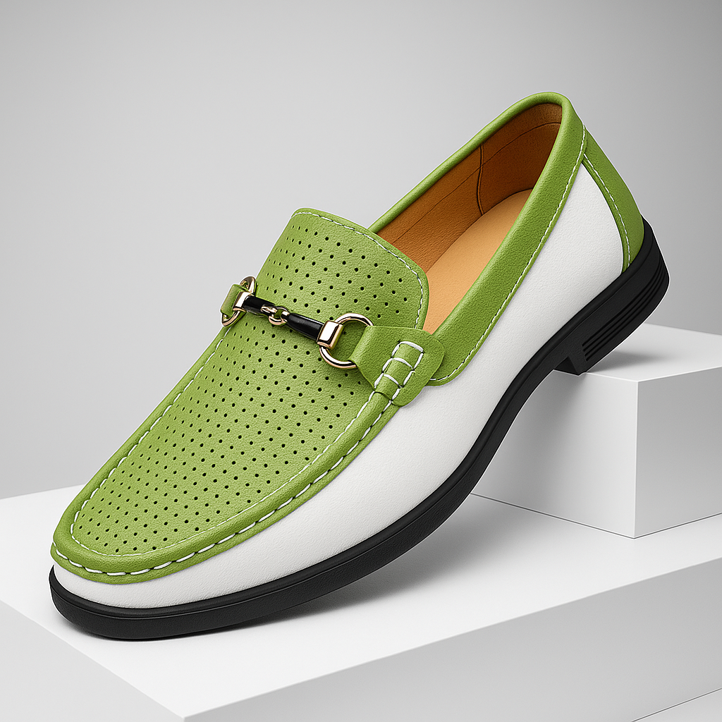 Men's stylish brown bit loafers, perfect for smart casual & formal occasions. Comfortable slip-on dress shoes.