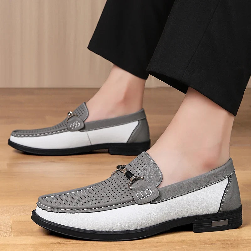 Durable leather men's bit loafers, built for comfort & style; a smart choice for everyday wear & dress.