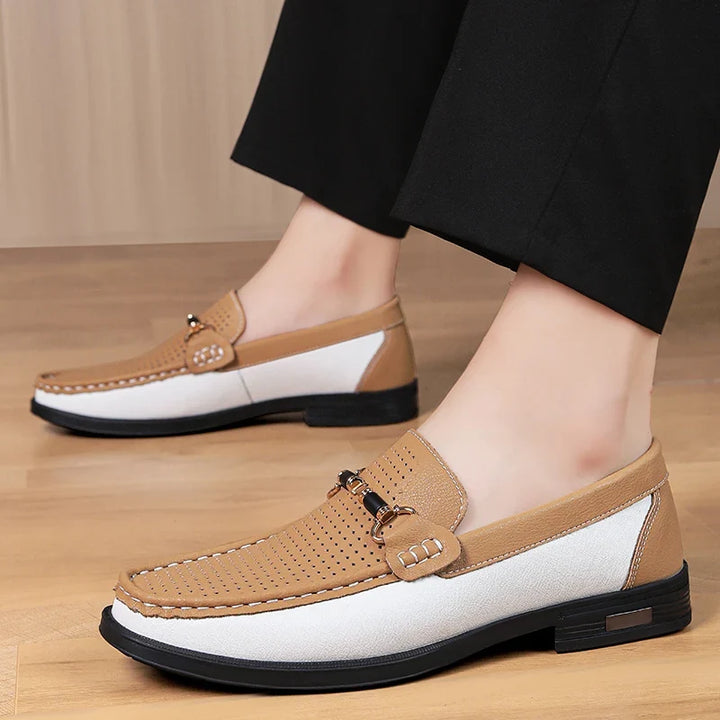 Luxurious men's bit loafers, a stylish slip-on gift for him; comfortable & modern dress shoes.
