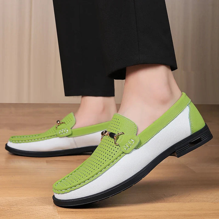 Profile of classic men's bit loafers, offering refined comfort & a versatile slip-on design for modern style.