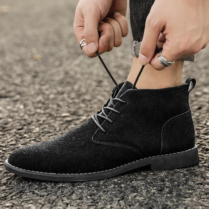 Men's comfy chukka boots with a modern twist. Stylish casual footwear for any man seeking all-day comfort.